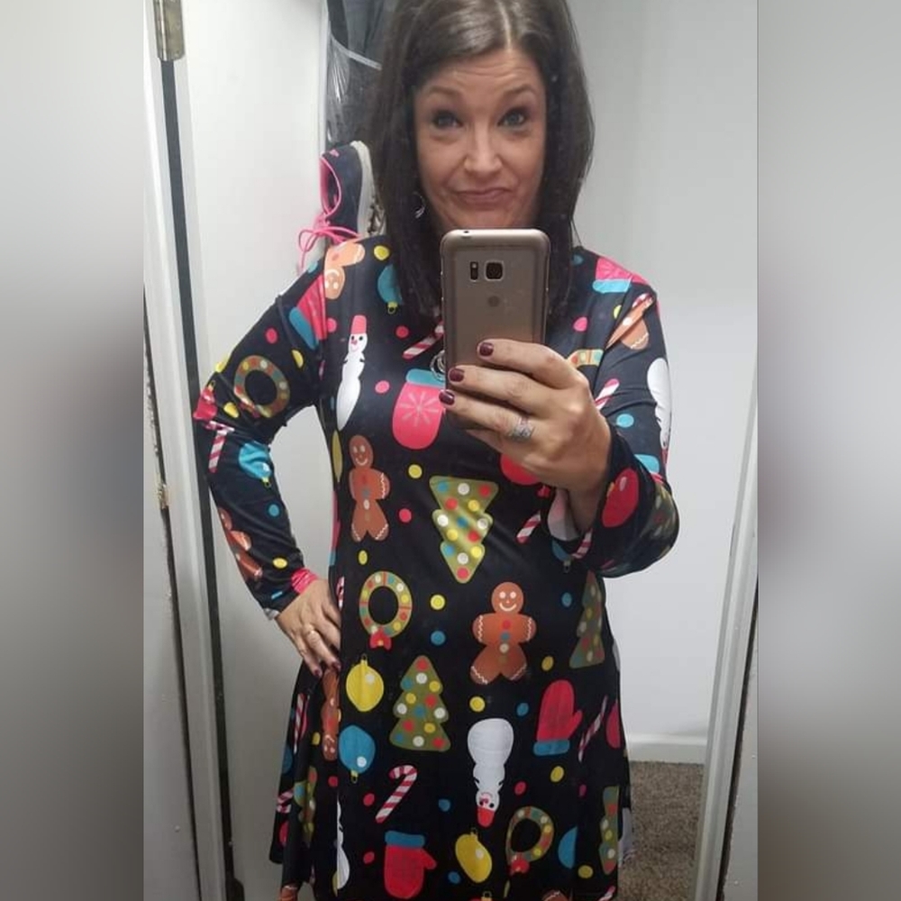 Polyester holiday dress